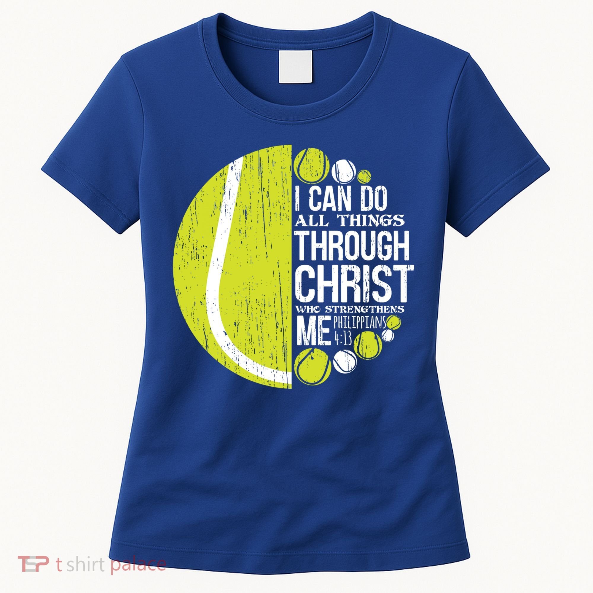 Christian Tennis Philippians 4:13 Gift Gift Women's T-Shirt