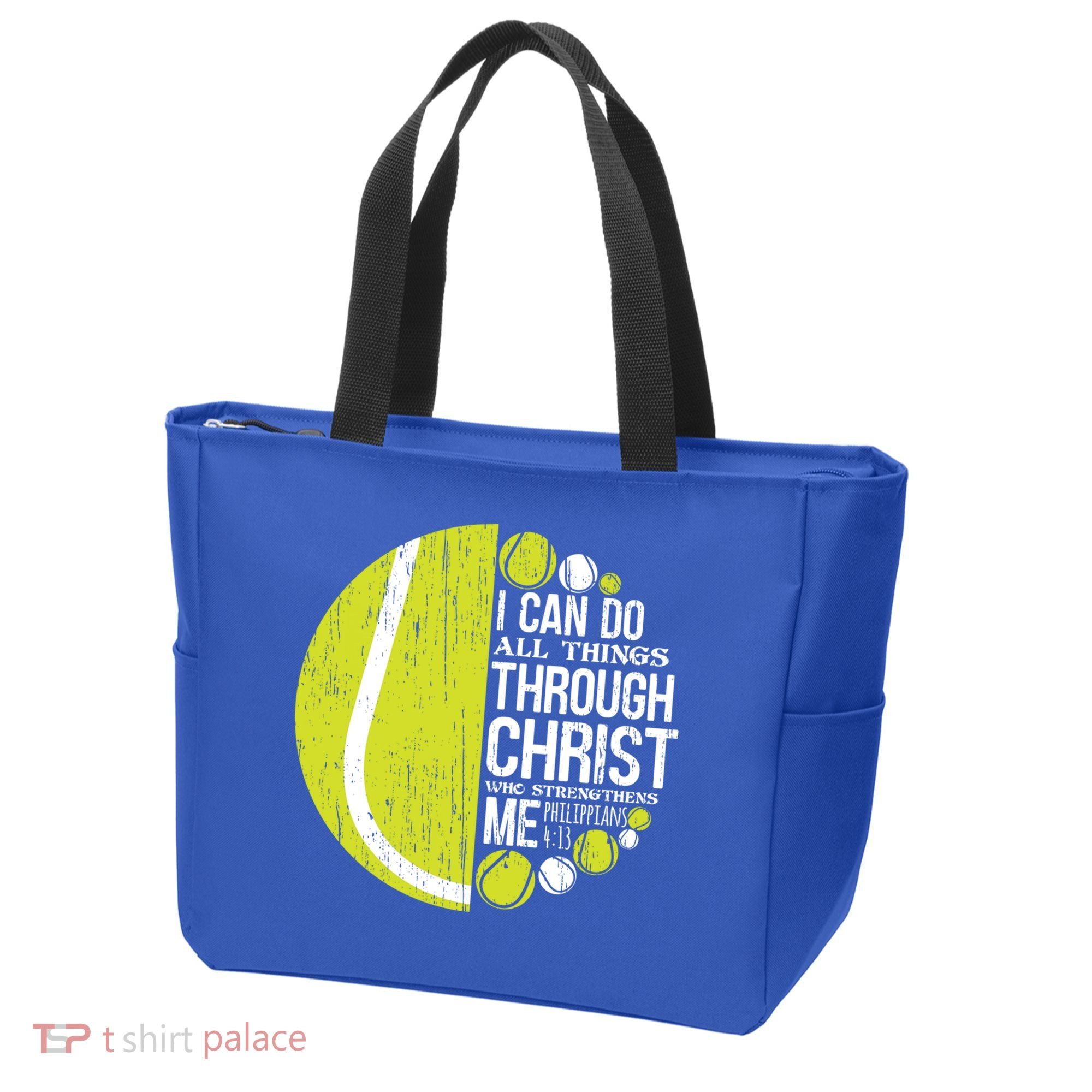 Christian Tennis Philippians 4:13 Gift Gift Tote Bag