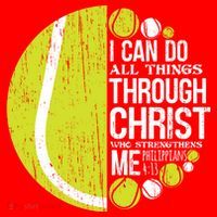 Christian Tennis Philippians 4:13 Gift Gift Santa Hat thumb 1