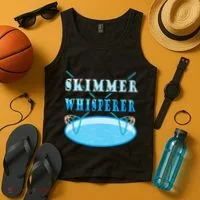 Cleaning The Pool Skimmer Whisperer Pool Guy Tank Top thumb 4