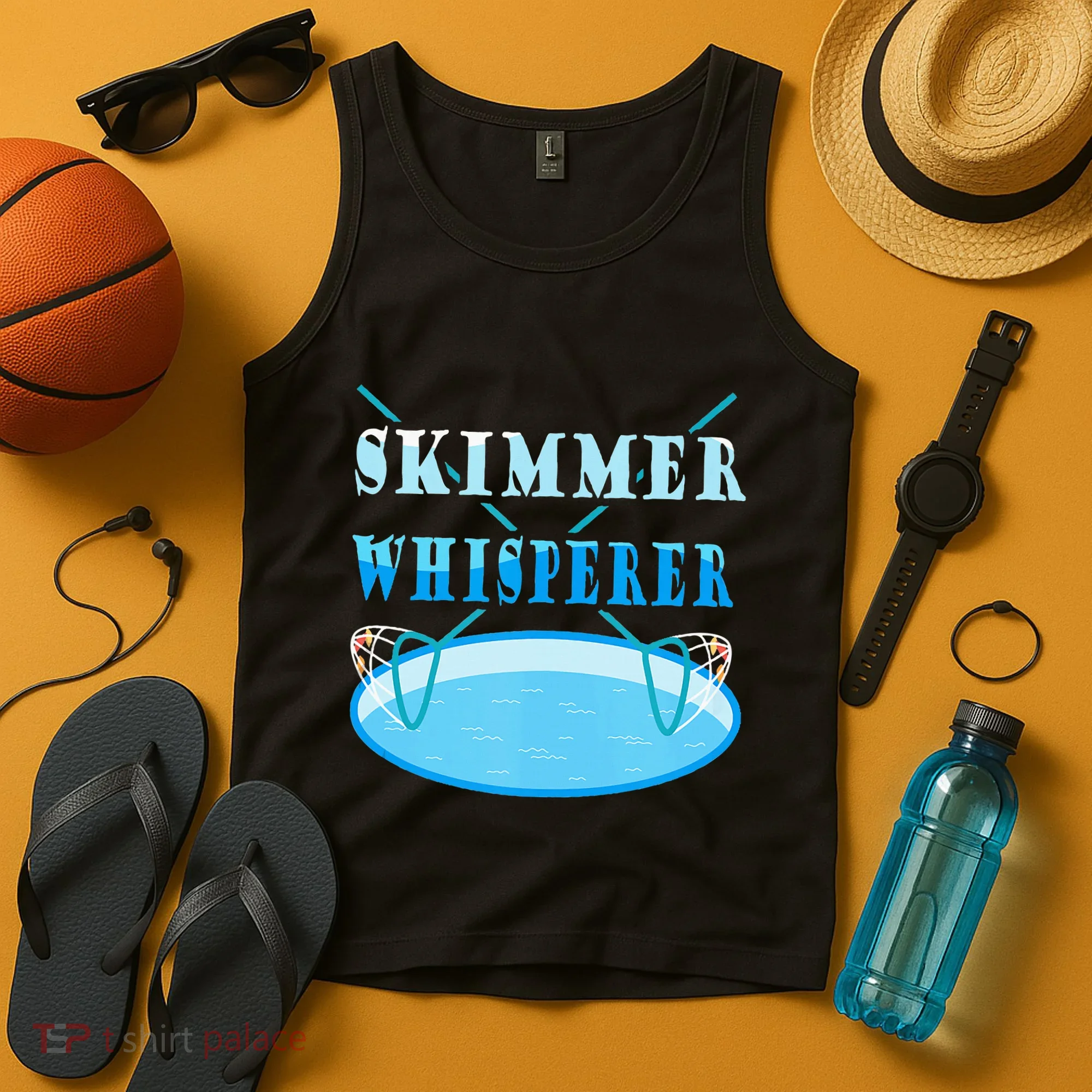Cleaning The Pool Skimmer Whisperer Pool Guy Tank Top