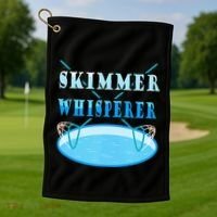 Cleaning The Pool Skimmer Whisperer Pool Guy Golf Towel thumb 1