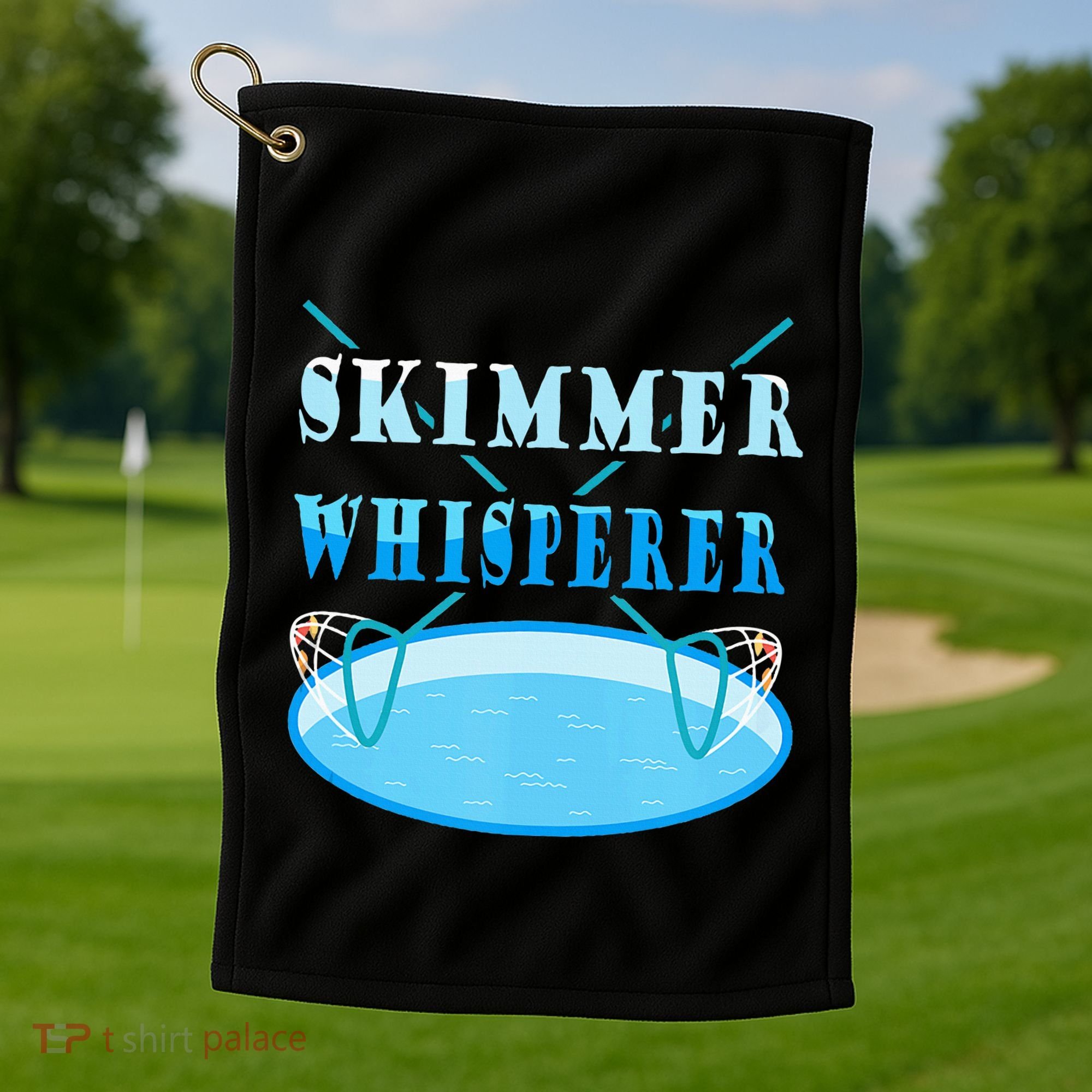 Cleaning The Pool Skimmer Whisperer Pool Guy Golf Towel