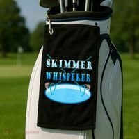 Cleaning The Pool Skimmer Whisperer Pool Guy Golf Towel thumb 2