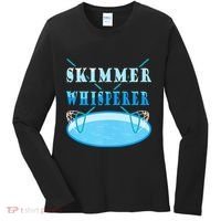 Cleaning The Pool Skimmer Whisperer Pool Guy Women's Long Sleeve Shirt thumb 0