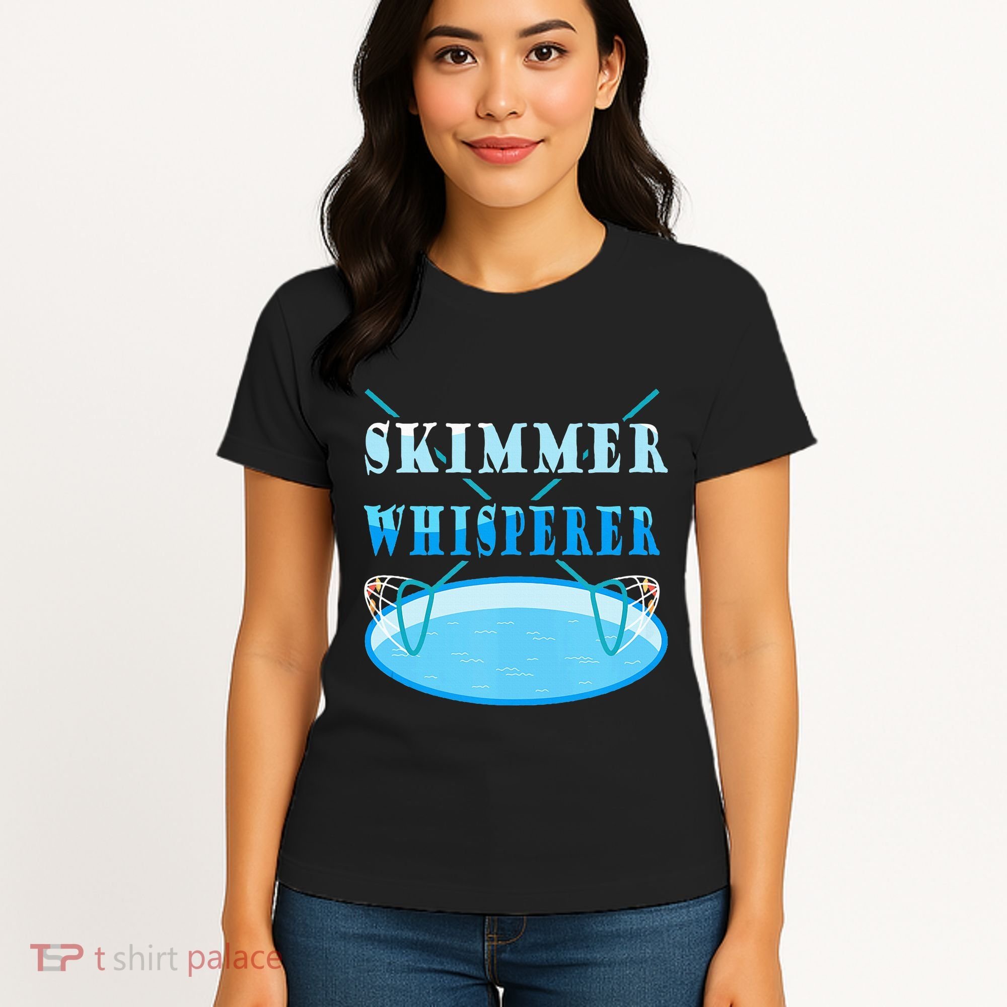 Cleaning The Pool Skimmer Whisperer Pool Guy Women's T-Shirt