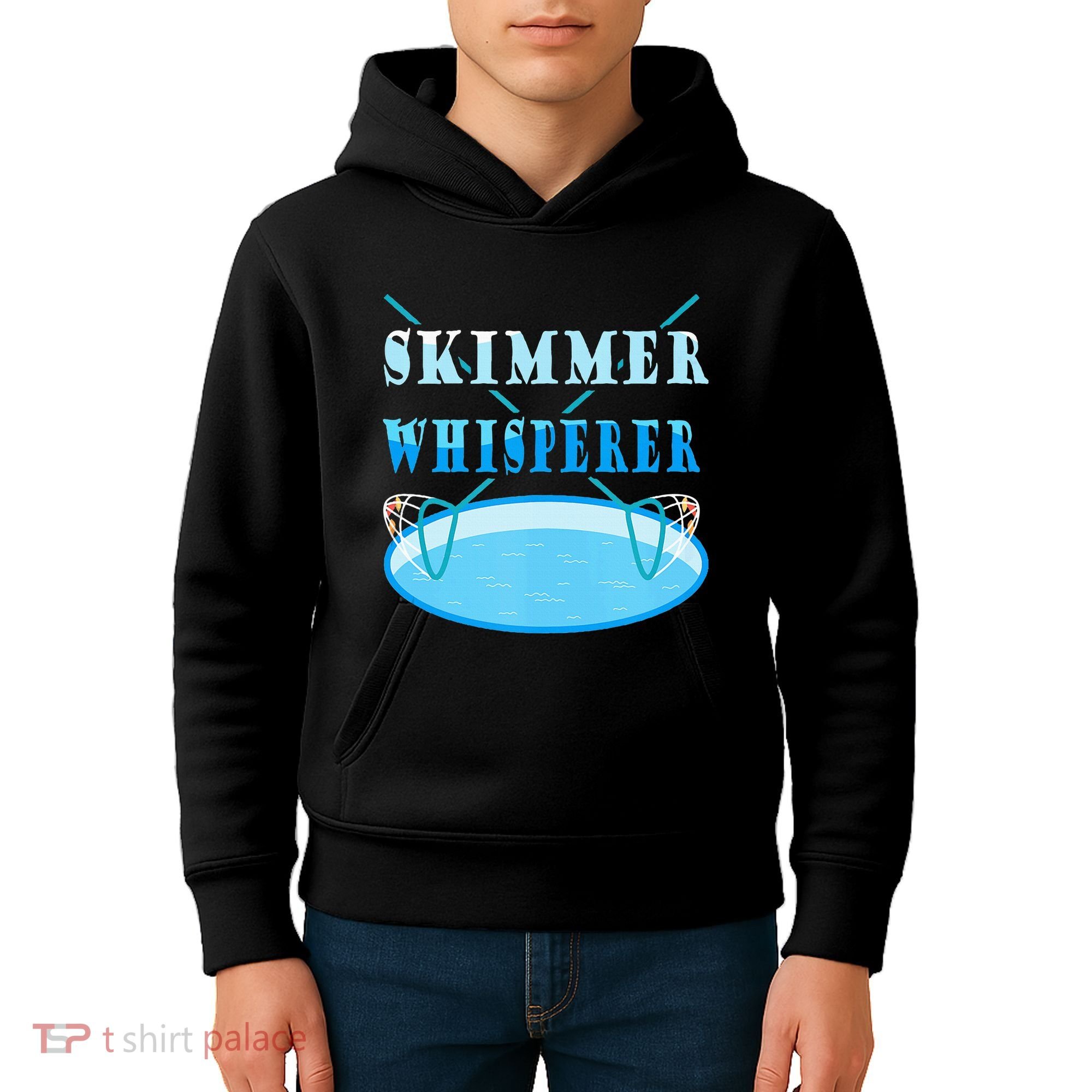 Cleaning The Pool Skimmer Whisperer Pool Guy Kids Hoodie