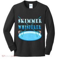 Cleaning The Pool Skimmer Whisperer Pool Guy Kids Long Sleeve Shirt thumb 0