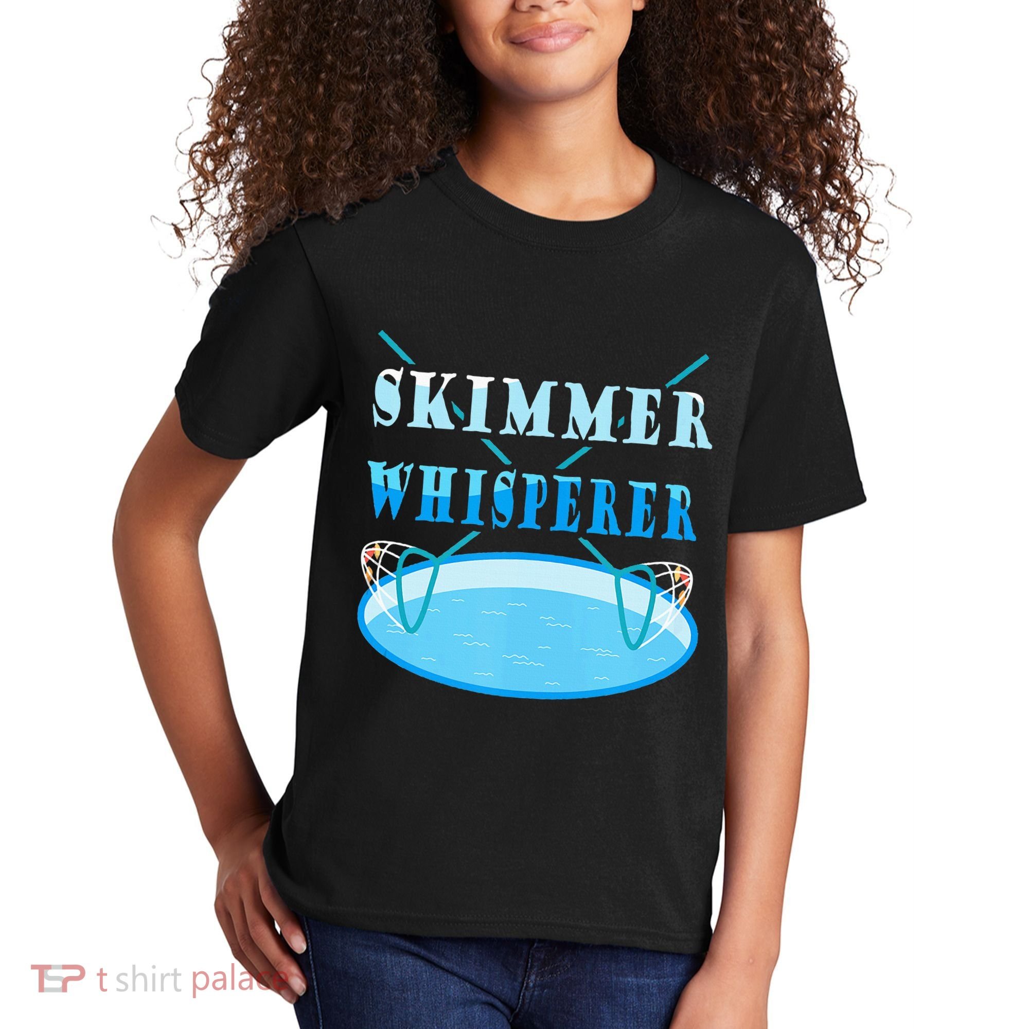 Cleaning The Pool Skimmer Whisperer Pool Guy Kids T-Shirt