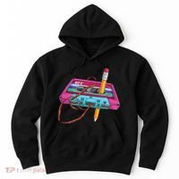 Cassette Tape Pencil 70S 80S 90S Music Mixtape Hoodie thumb 0