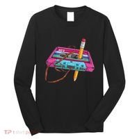 Cassette Tape Pencil 70S 80S 90S Music Mixtape Long Sleeve Shirt thumb 0