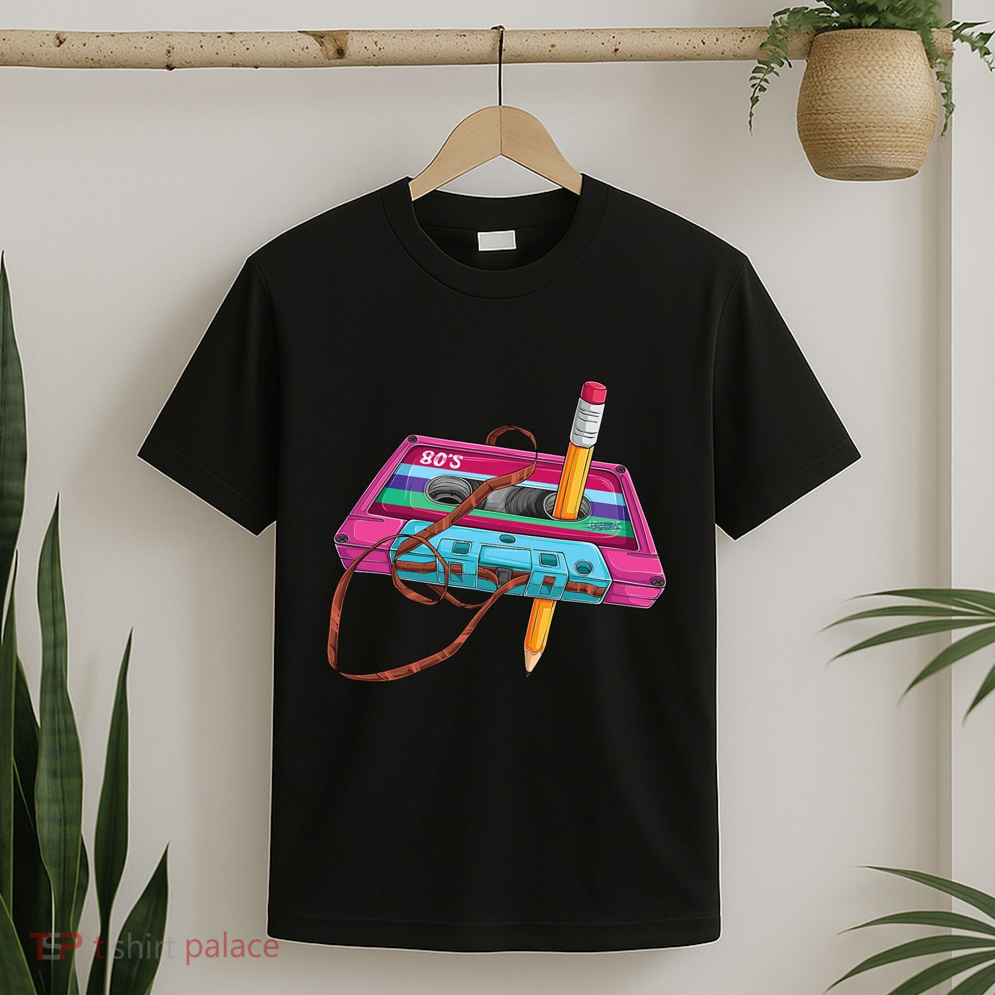 Cassette Tape Pencil 70S 80S 90S Music Mixtape T-Shirt