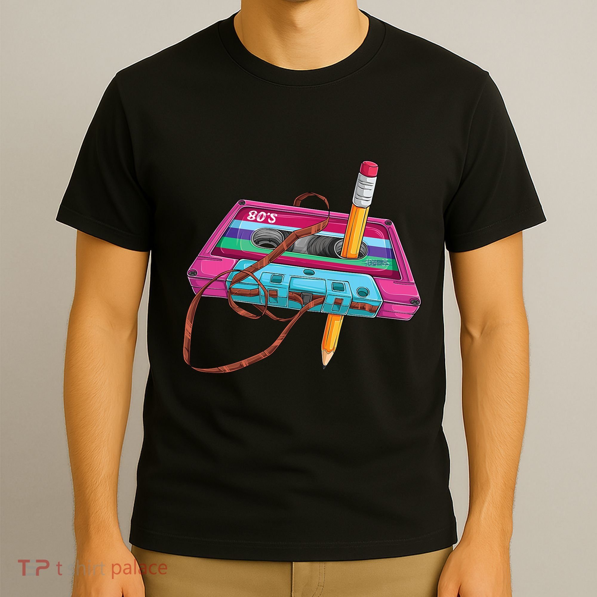 Cassette Tape Pencil 70S 80S 90S Music Mixtape T-Shirt