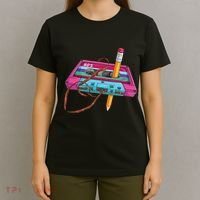 Cassette Tape Pencil 70S 80S 90S Music Mixtape T-Shirt thumb 4