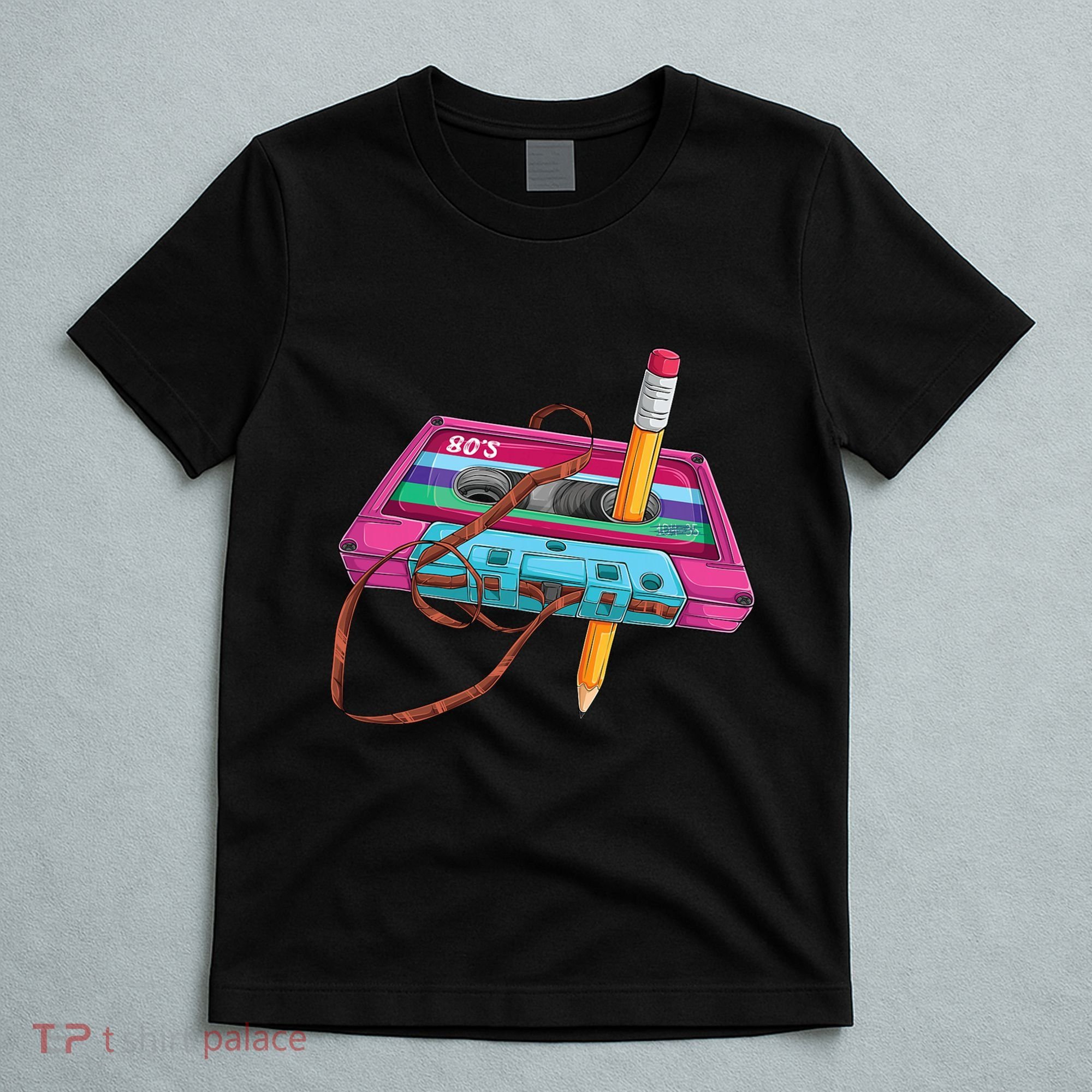 Cassette Tape Pencil 70S 80S 90S Music Mixtape T-Shirt