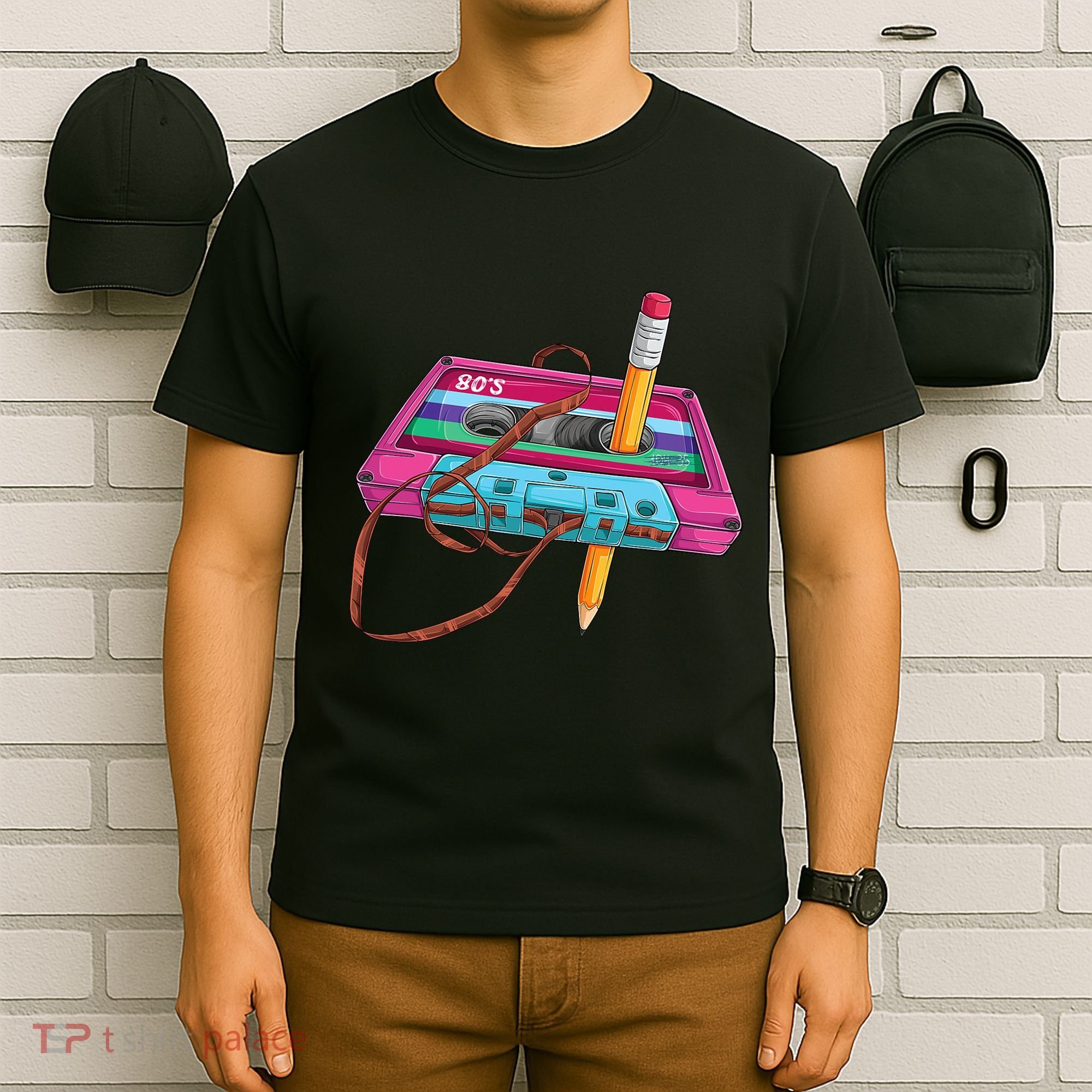 Cassette Tape Pencil 70S 80S 90S Music Mixtape T-Shirt