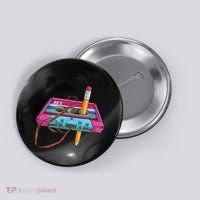 Cassette Tape Pencil 70S 80S 90S Music Mixtape Button thumb 0