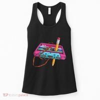 Cassette Tape Pencil 70S 80S 90S Music Mixtape Women's Tank Top thumb 0