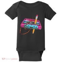 Cassette Tape Pencil 70S 80S 90S Music Mixtape Baby Bodysuit thumb 0