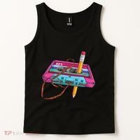 Cassette Tape Pencil 70S 80S 90S Music Mixtape Tank Top thumb 2