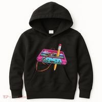 Cassette Tape Pencil 70S 80S 90S Music Mixtape Kids Hoodie thumb 0