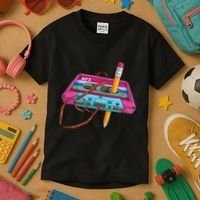 Cassette Tape Pencil 70S 80S 90S Music Mixtape Kids T-Shirt thumb 3
