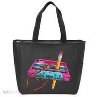 Cassette Tape Pencil 70S 80S 90S Music Mixtape Tote Bag thumb 0