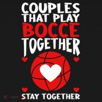 Couples That Play Bocce Together Bocce Ball Cool Gift USA-Made Doggie Bandana thumb 2