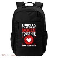 Couples That Play Bocce Together Bocce Ball Cool Gift Backpack thumb 0