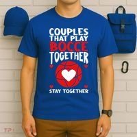 Couples That Play Bocce Together Bocce Ball Cool Gift T-Shirt thumb 6