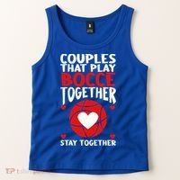 Couples That Play Bocce Together Bocce Ball Cool Gift Tank Top thumb 2