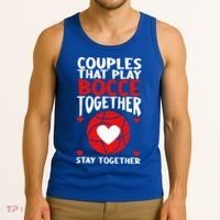 Couples That Play Bocce Together Bocce Ball Cool Gift Tank Top thumb 3