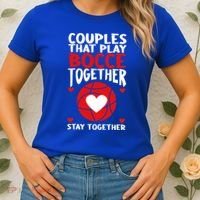 Couples That Play Bocce Together Bocce Ball Cool Gift Women's T-Shirt thumb 2