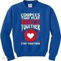 Couples That Play Bocce Together Bocce Ball Cool Gift Kids Sweatshirt thumb 0