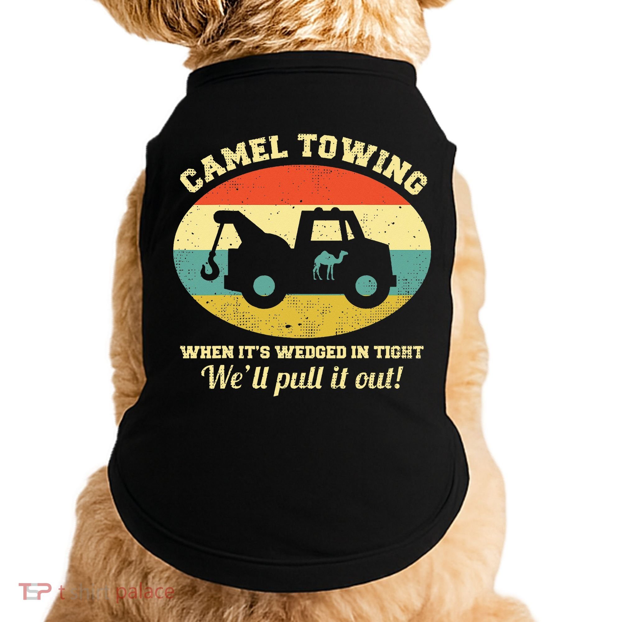 Camel Towing Retro Adult Humor Doggie Tank