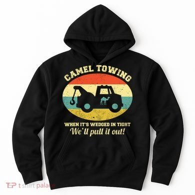 Camel Towing Retro Adult Humor Hoodie
