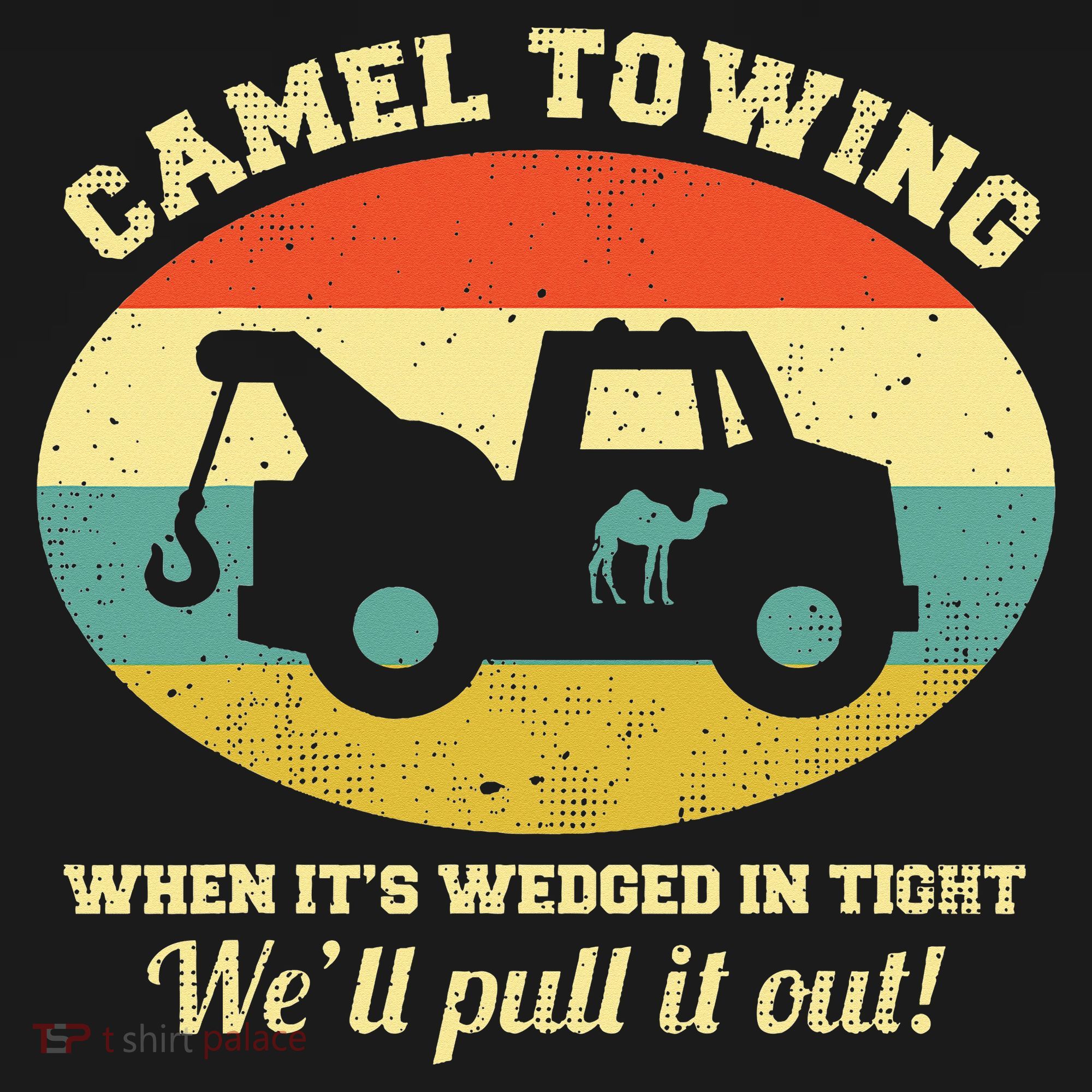 Camel Towing Retro Adult Humor Bucket Hat