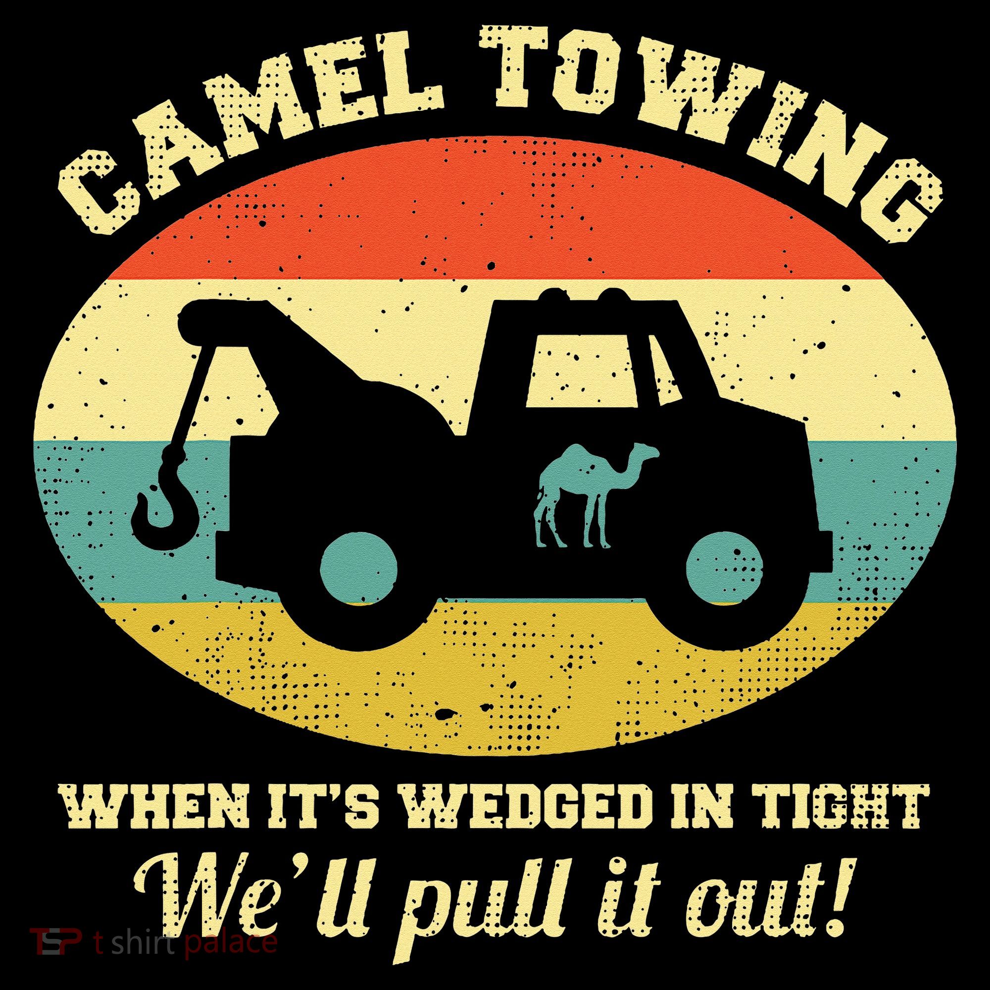 Camel Towing Retro Adult Humor Coaster