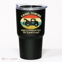 Camel Towing Retro Adult Humor Tumbler thumb 0