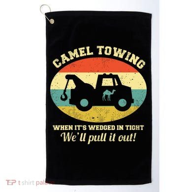 Camel Towing Retro Adult Humor Golf Towel