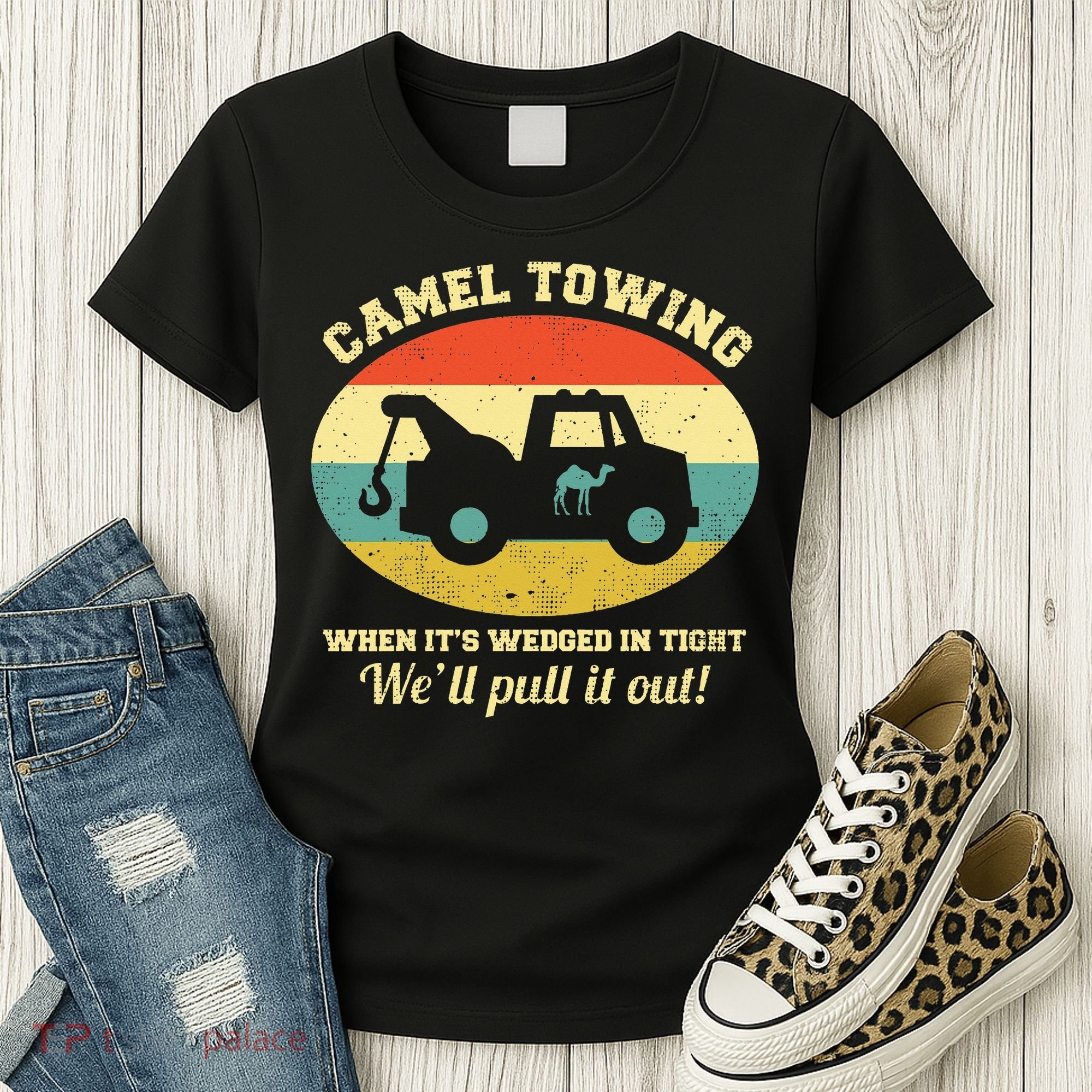 Camel Towing Retro Adult Humor Women's T-Shirt