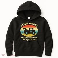 Camel Towing Retro Adult Humor Kids Hoodie thumb 0