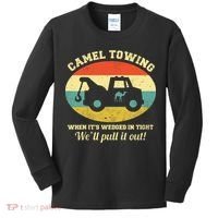 Camel Towing Retro Adult Humor Kids Long Sleeve Shirt thumb 0