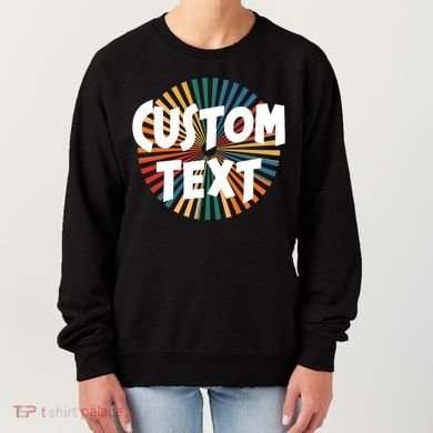 Custom Text Retro Colorful Logo Personalized Design Women's Sweatshirt