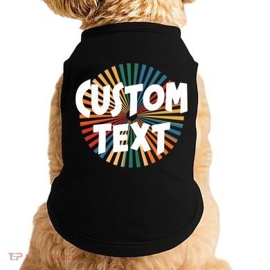 Custom Text Retro Colorful Logo Personalized Design Doggie Tank