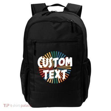Custom Text Retro Colorful Logo Personalized Design Backpack