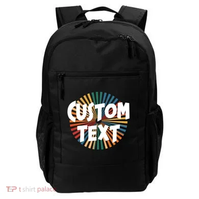 Custom Text Retro Colorful Logo Personalized Design Backpack