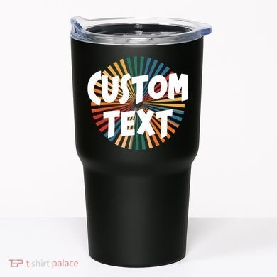 Custom Text Retro Colorful Logo Personalized Design Tumbler