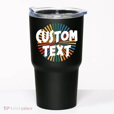 Custom Text Retro Colorful Logo Personalized Design Tumbler