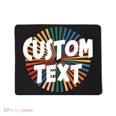 Custom Text Retro Colorful Logo Personalized Design Mousepad